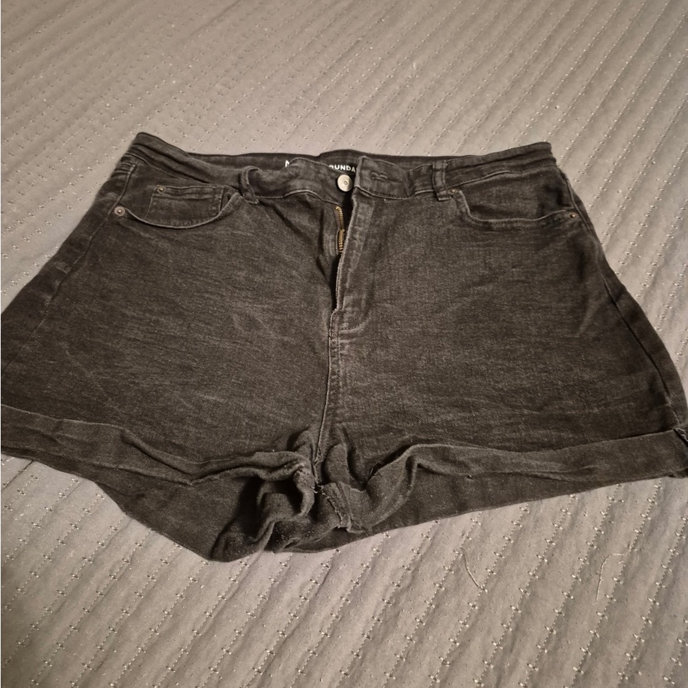 No Boundaries Dark Gray Jean Shorts